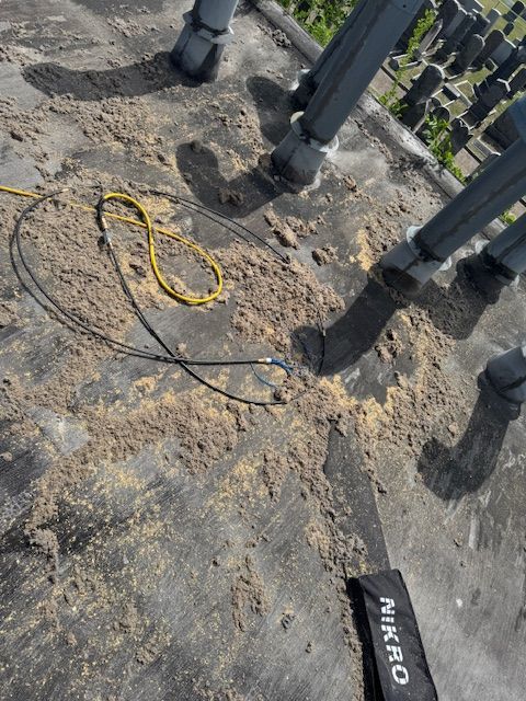 dryer vent dust on the floor