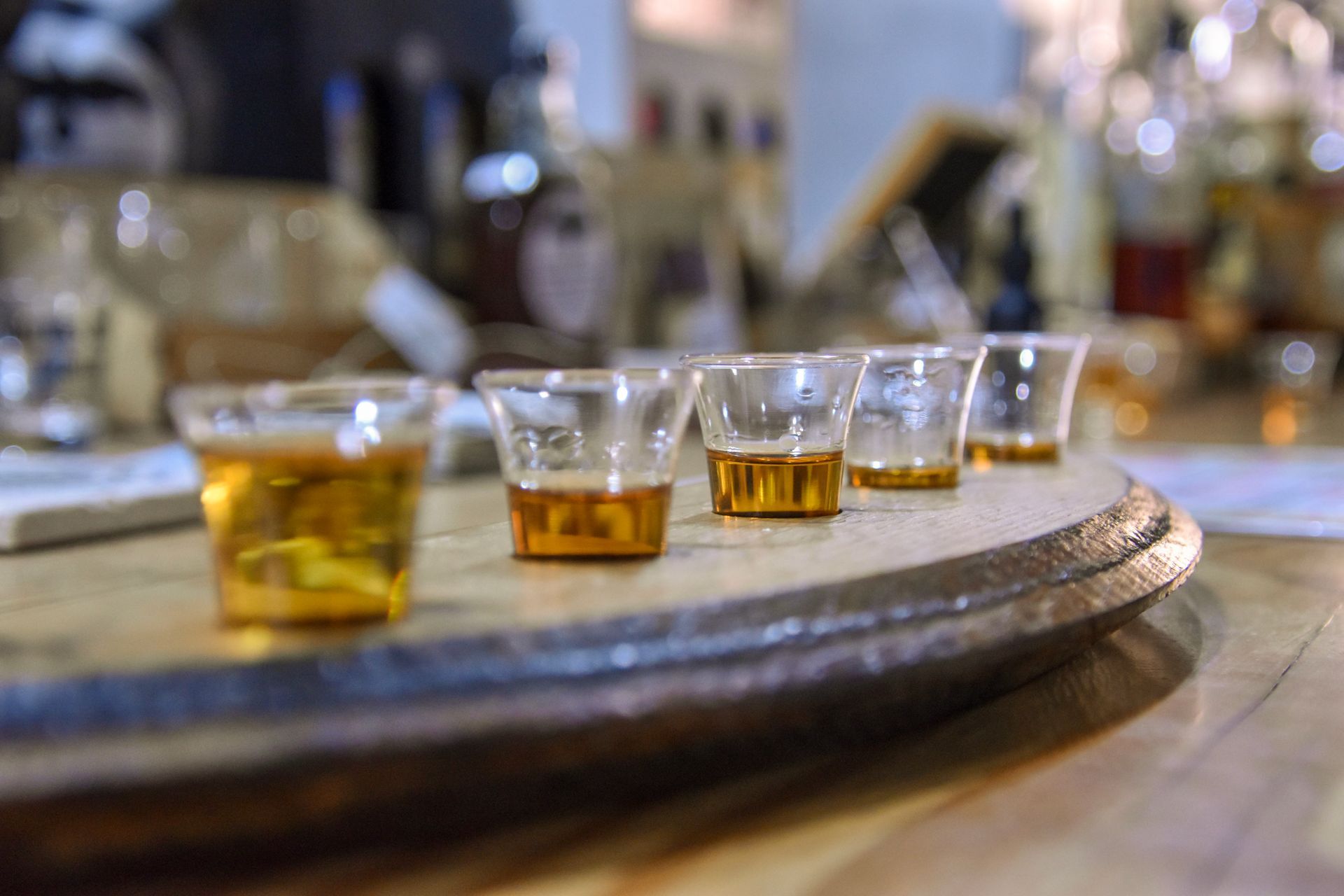 Unique Glenns Creek Distilling drinks on the bar