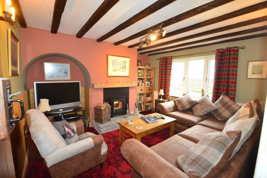 cosy room with beams