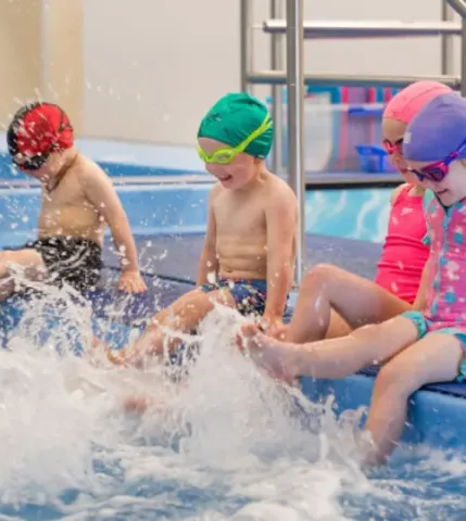 Preschool swimming lesson