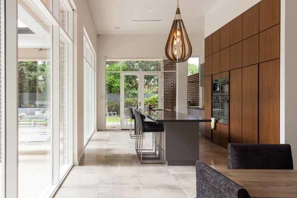 kitchen with granite floors