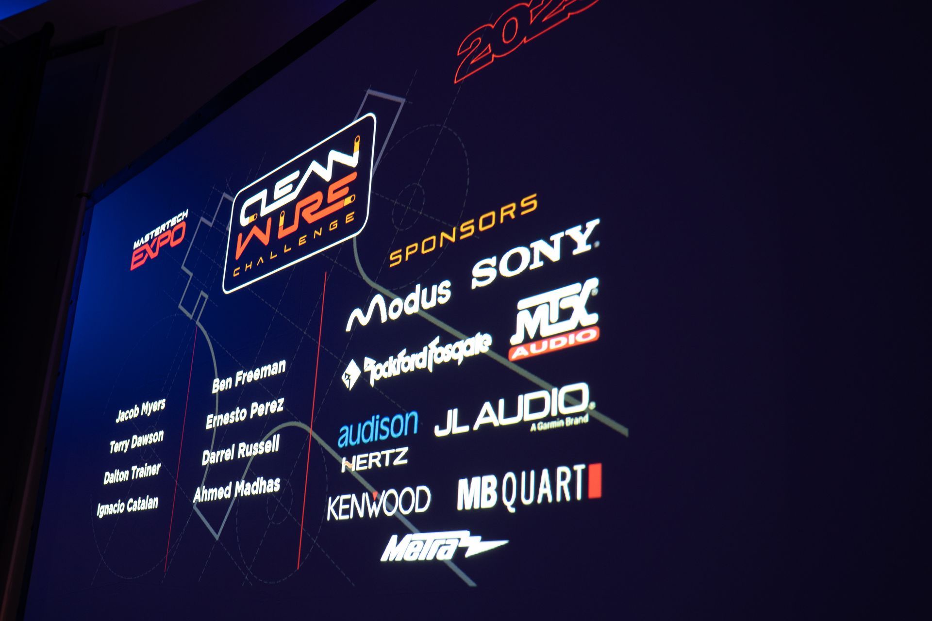 Screen displaying sponsors' logos for 