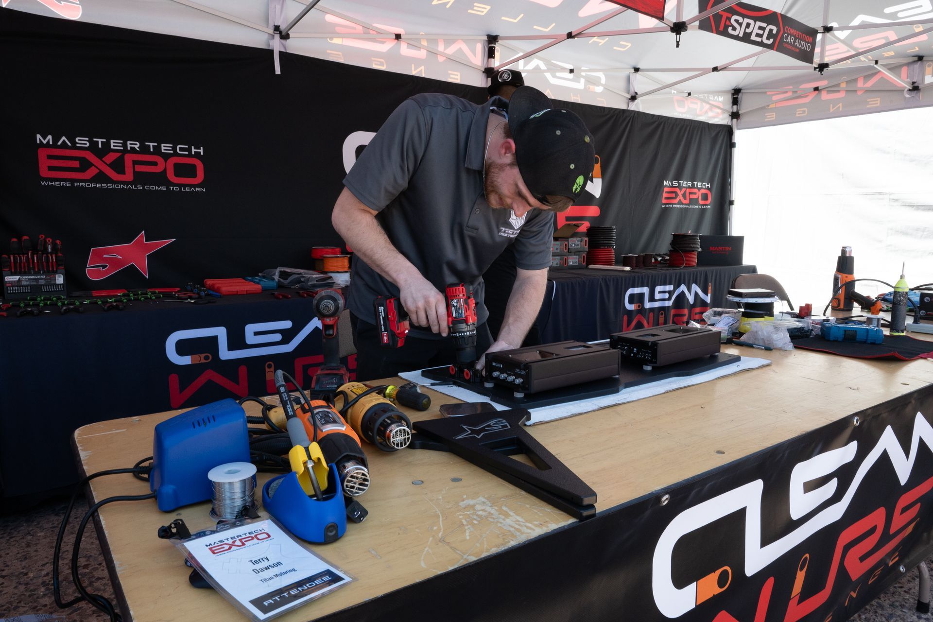 Man working with tools at a 