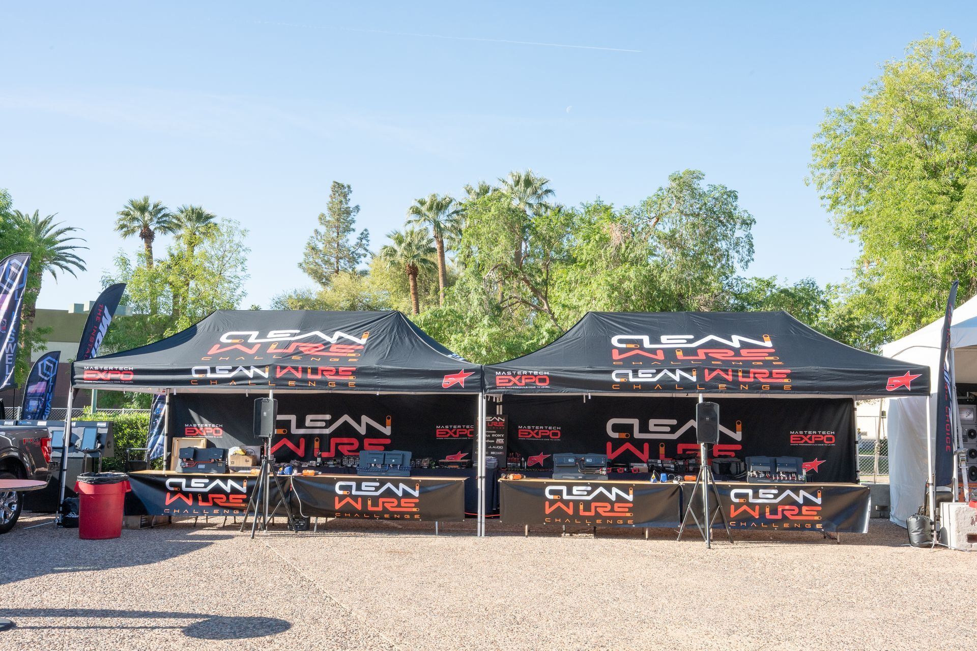 Two vendor tents with 