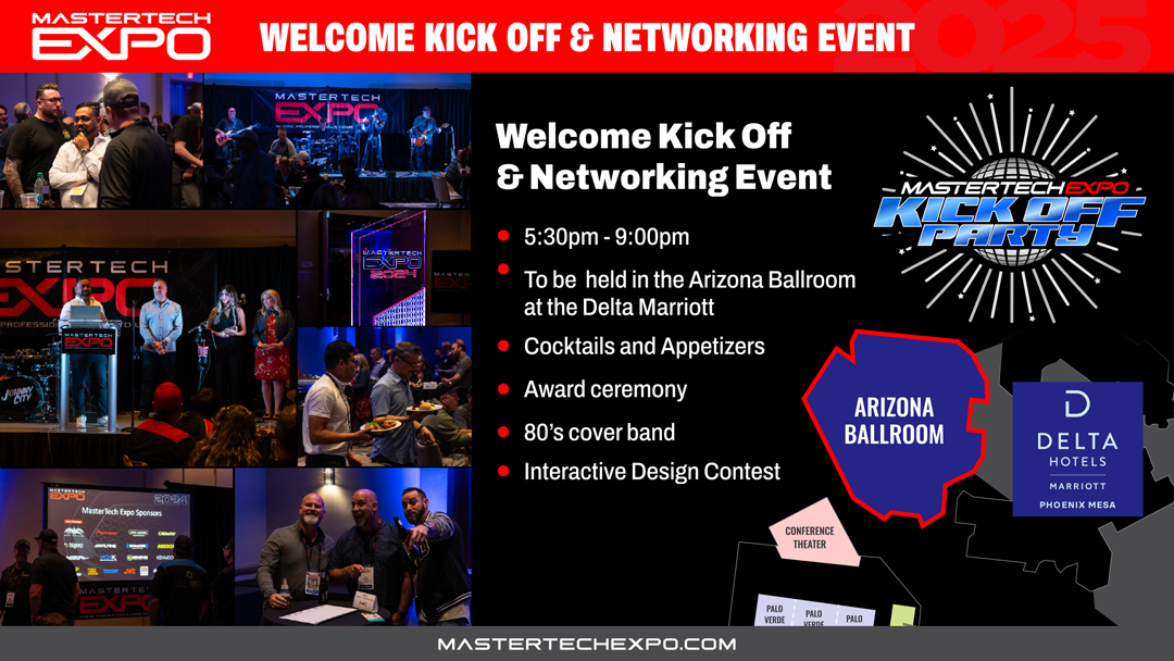 A poster for a welcome kick off & networking event