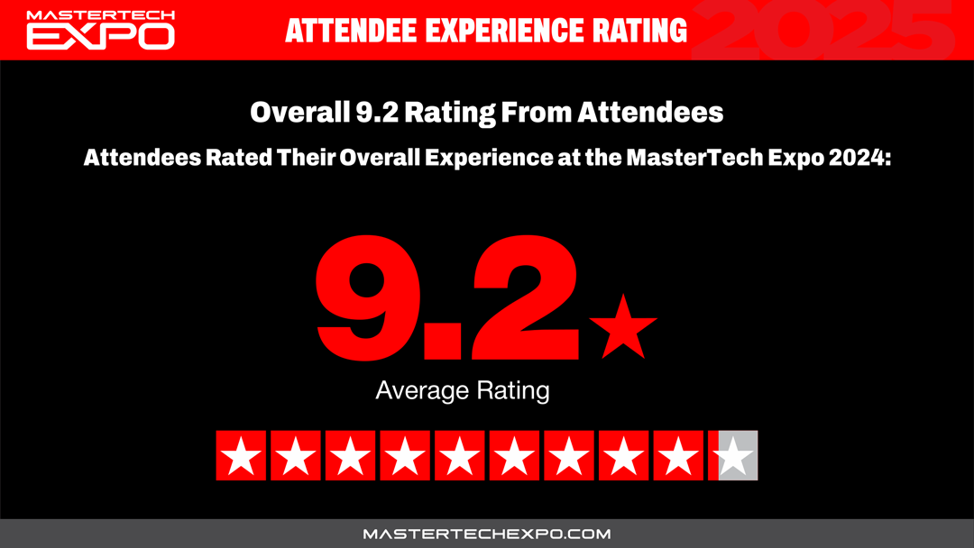 An attendance experience rating for the mastertech expo