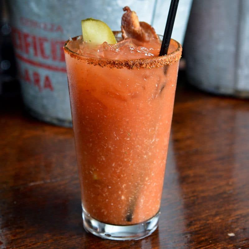 Photo of Bloody Mary in pint glass