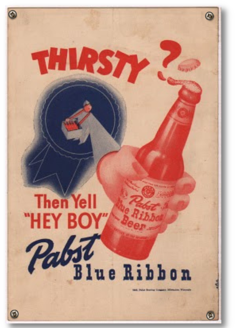 fun beer sign on wall