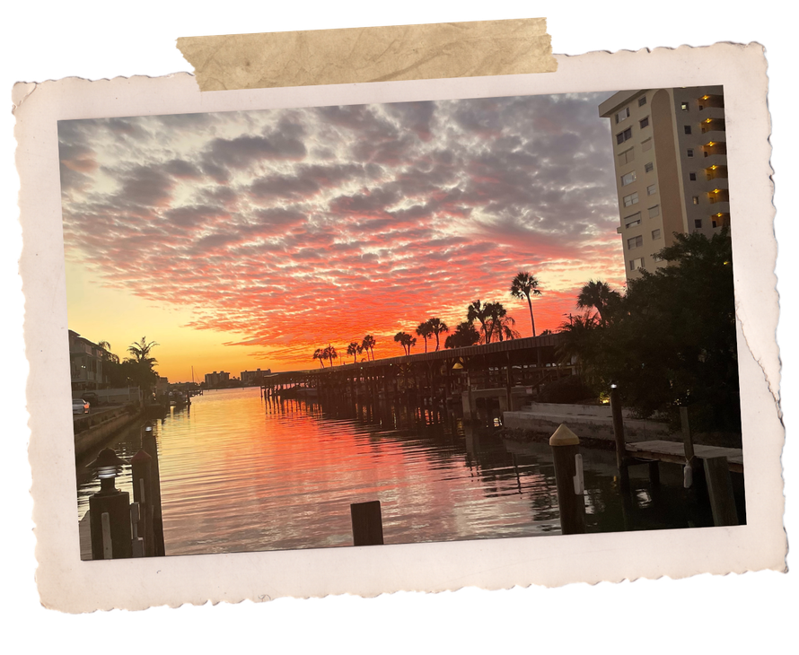 Photo of sunset from the boat dock