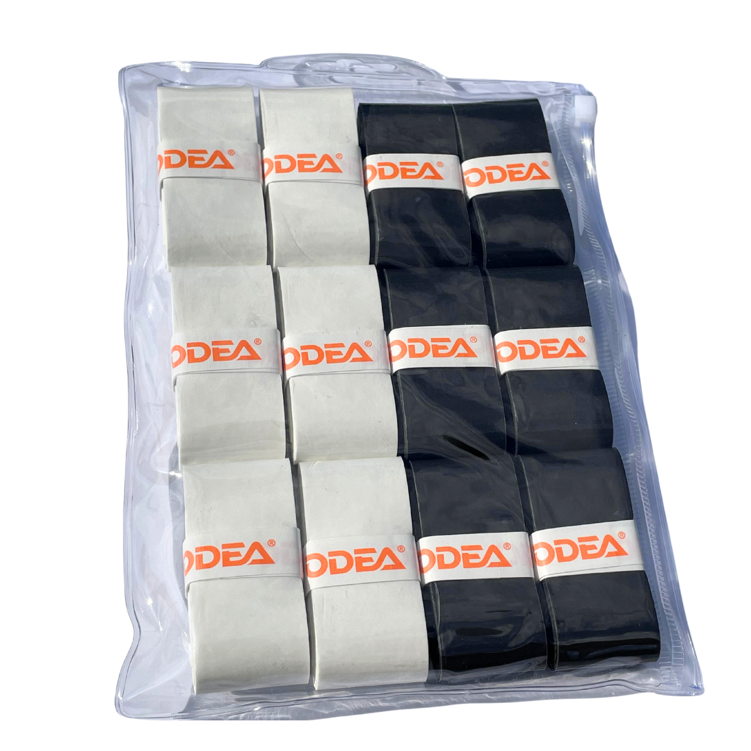 ODEA Comfort Overgrips White and Black (Pack of 12)