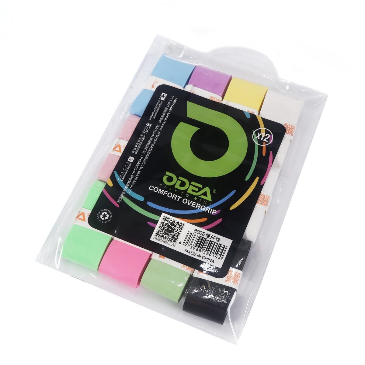 ODEA Comfort Overgrips Multicoloured (Pack of 12)