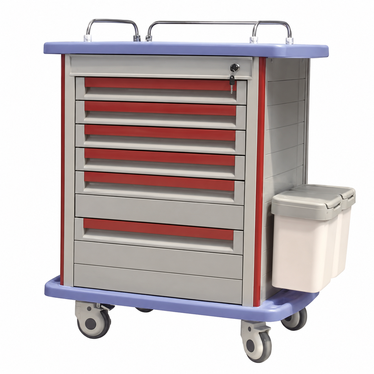 HT279 ABS Medicijnwagen / Medicatiewagen met lades en slot