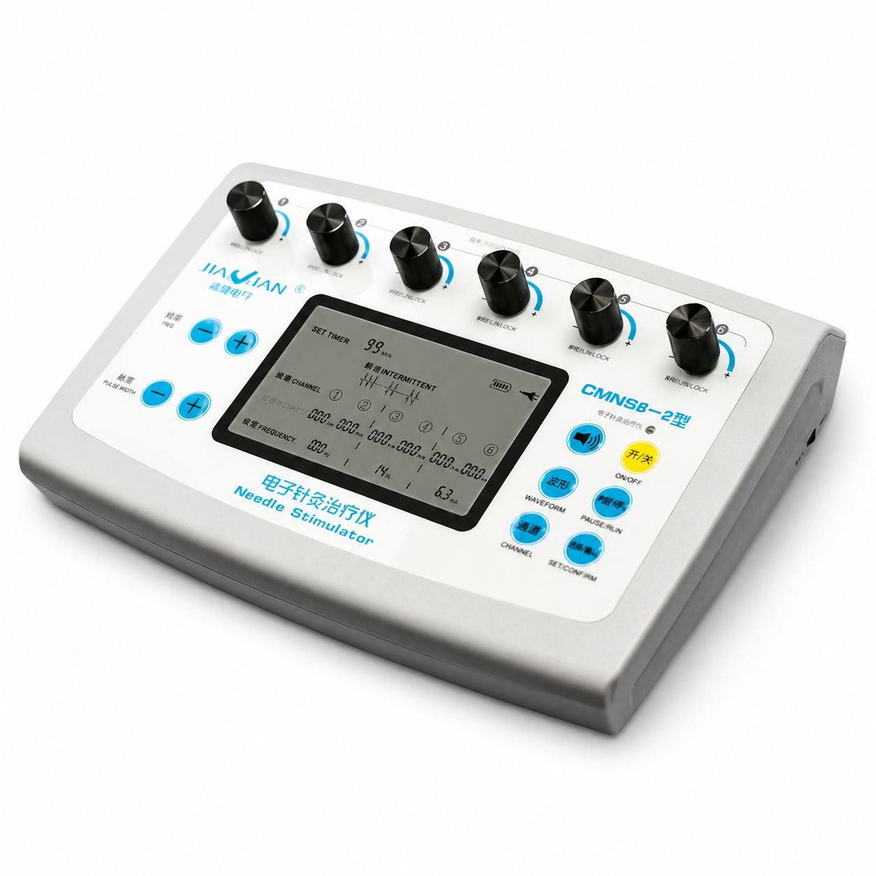 Jiajian Elektronische LCD Acupunctuurstimulator – 6 Kanalen