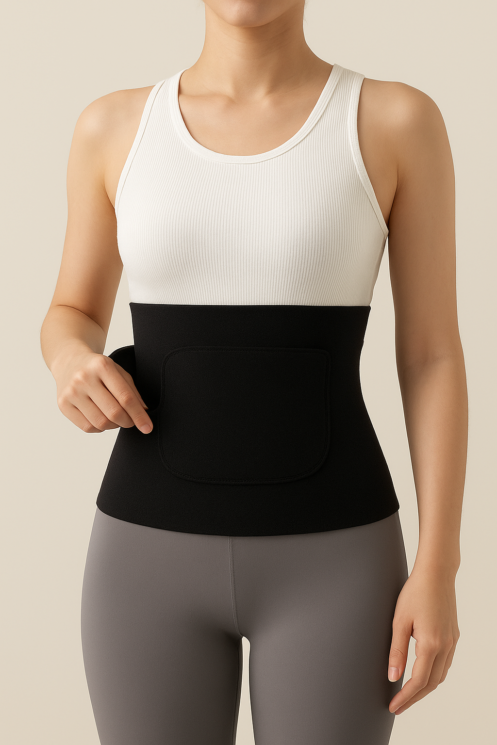 Taillewarmer – elastisch & ademend | Met vakje voor warmtekussen/pads