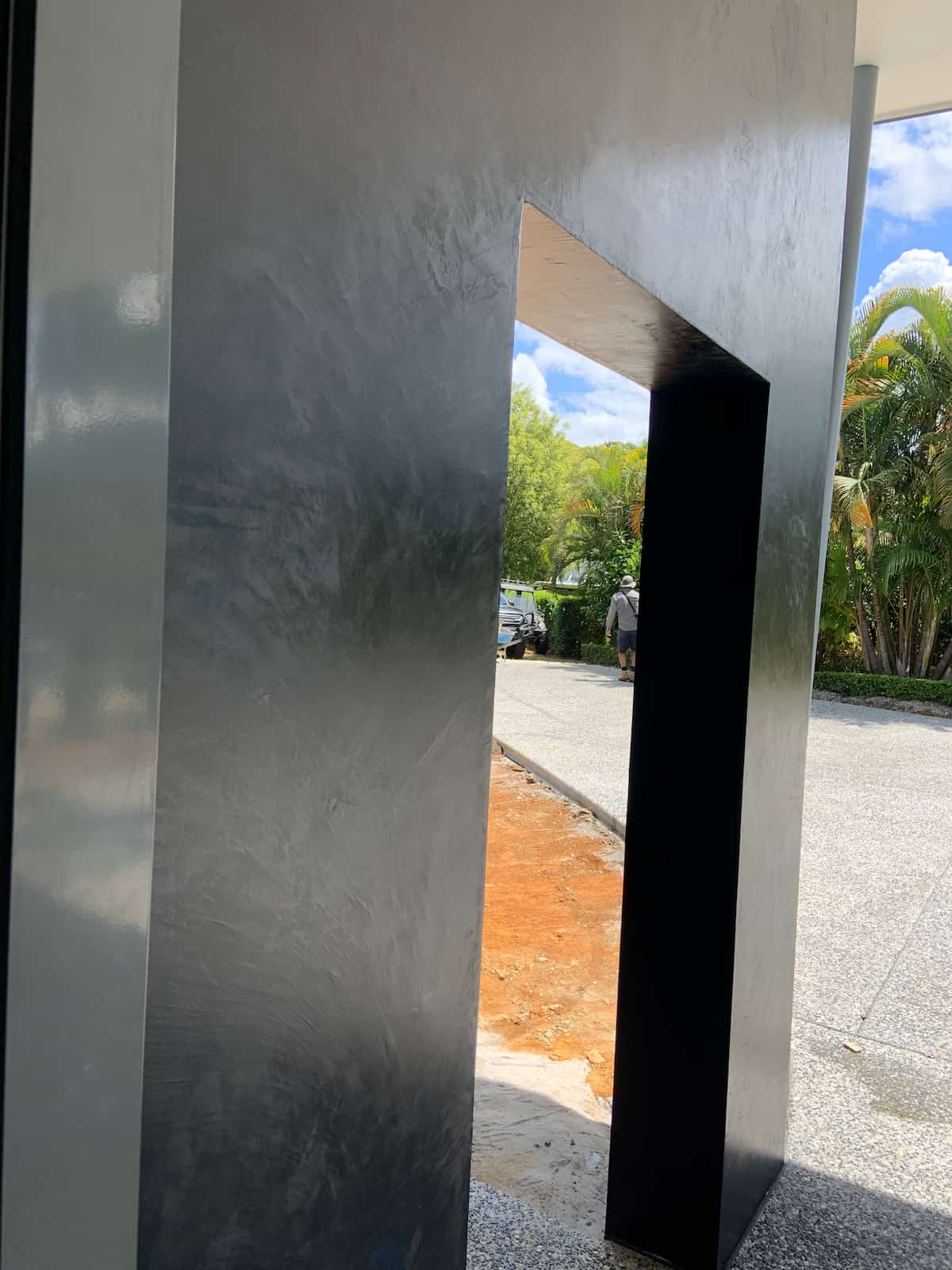 Black Exterior Venetian Wall — Gallery in Byron Bay, NSW