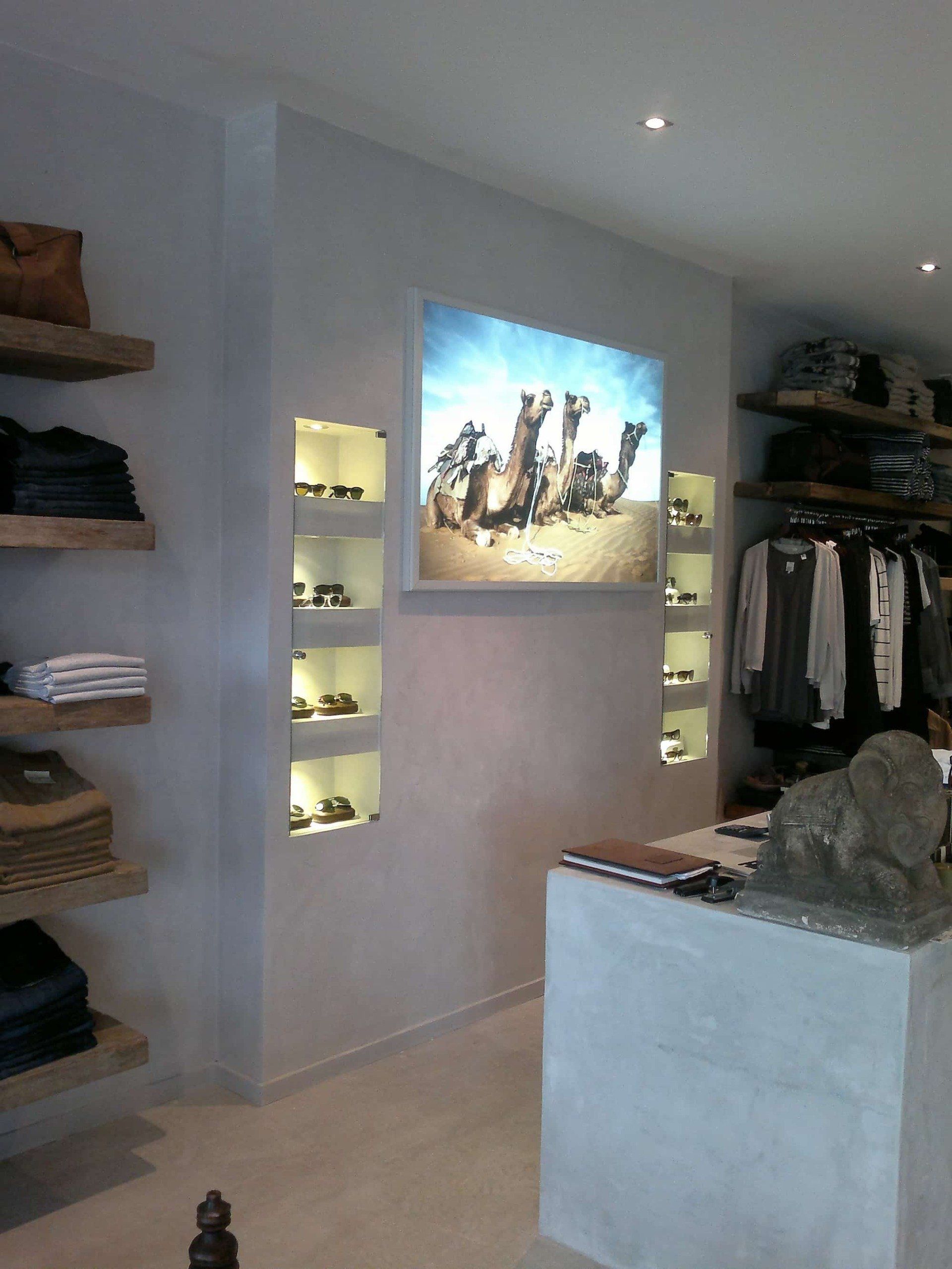 Plastered Wall in Clothing Store — Plastering & Rendering in Byron Bay, NSW
