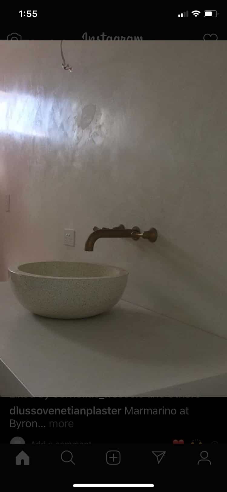 Sink Taps Coming Out Of Newly Rendered Wall — Gallery in Byron Bay, NSW