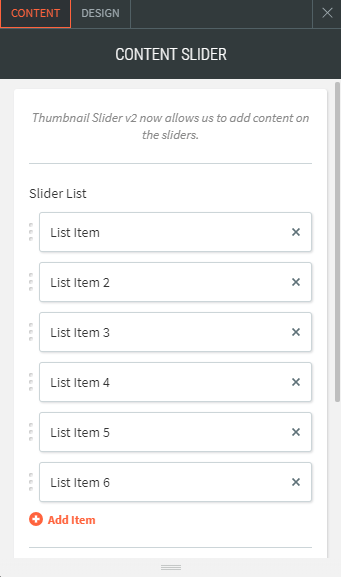 content slider widget