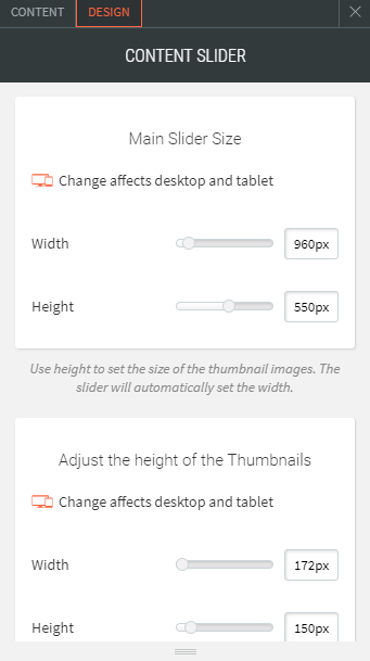 content slider widget