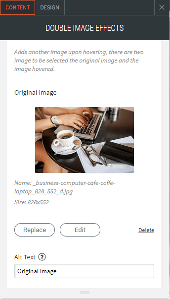 double image effects widget