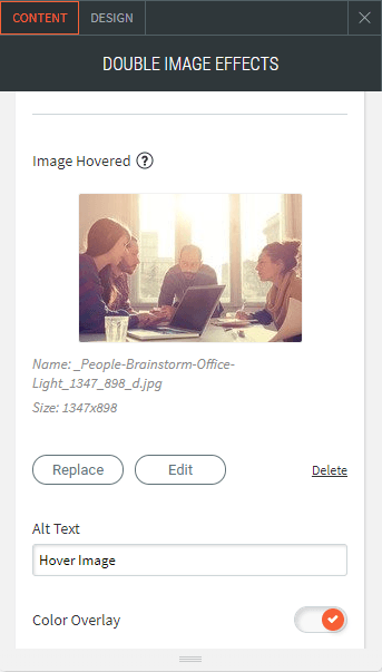 double image effects widget