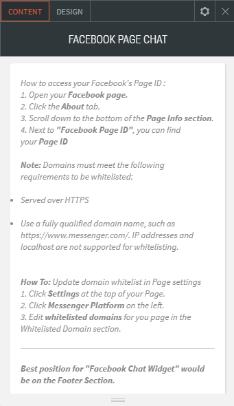 facebook page chat widget