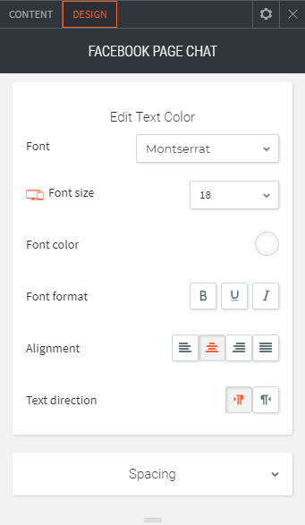 facebook page chat widget