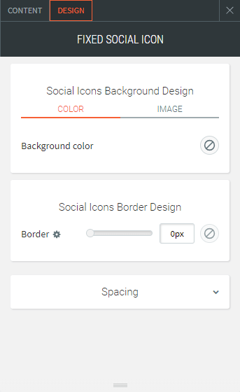 fixed social icon widget