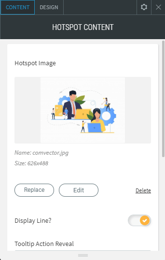 hotspot content widget