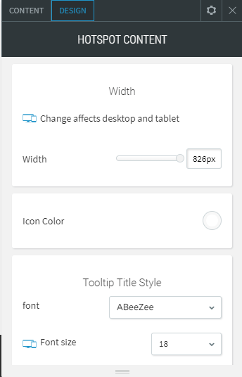 hotspot content widget