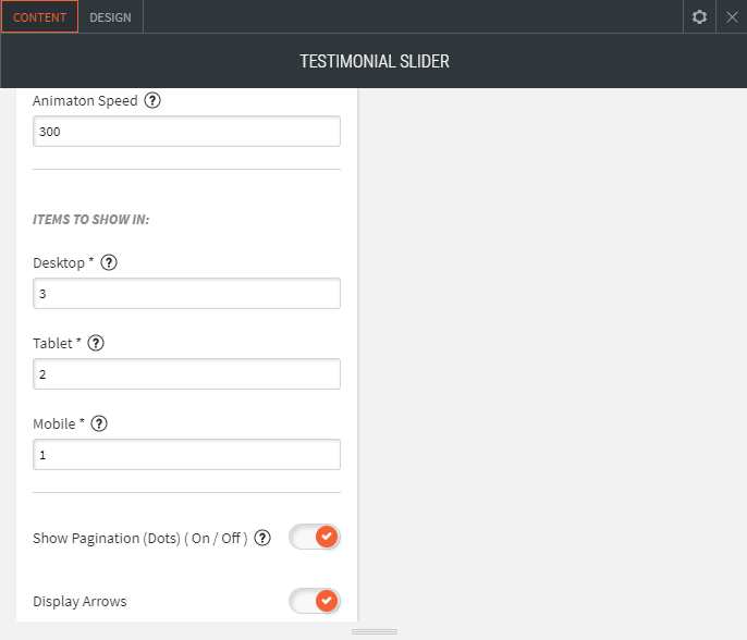 testimonial slider widget