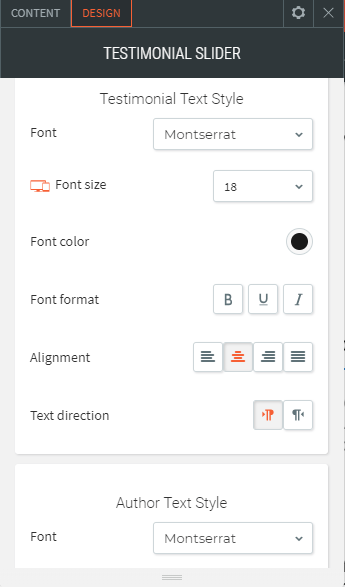 testimonial slider widget