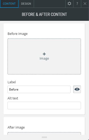 before and after widget