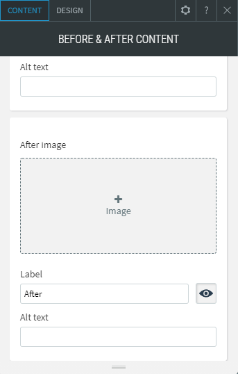 before and after widget