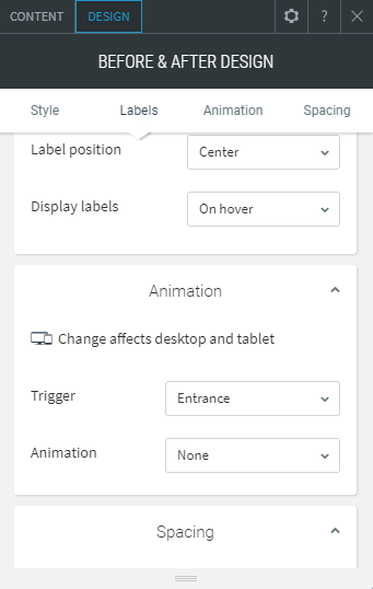 before and after widget