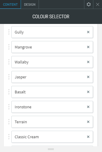 colour selector widget