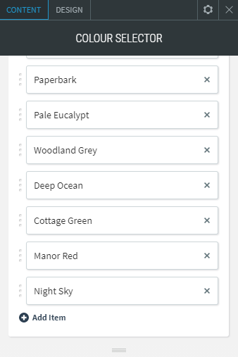 colour selector widget
