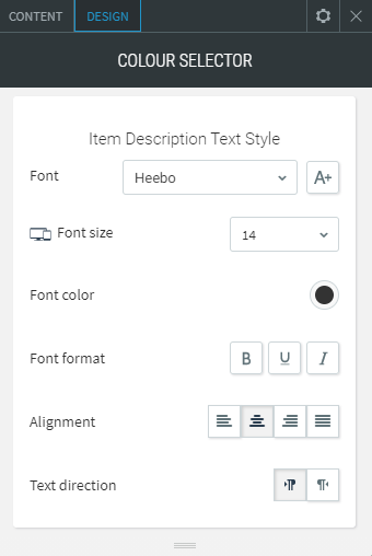 colour selector widget
