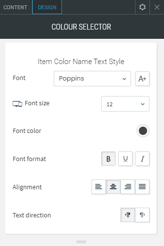 colour selector widget