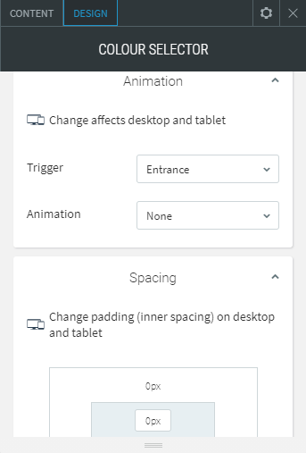 colour selector widget