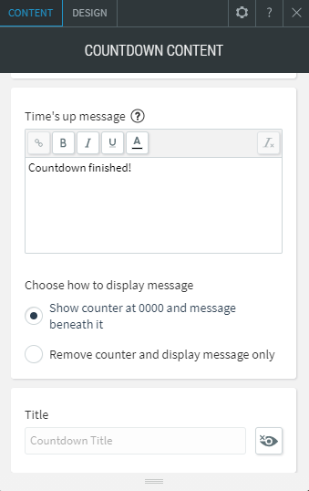 countdown duda widget