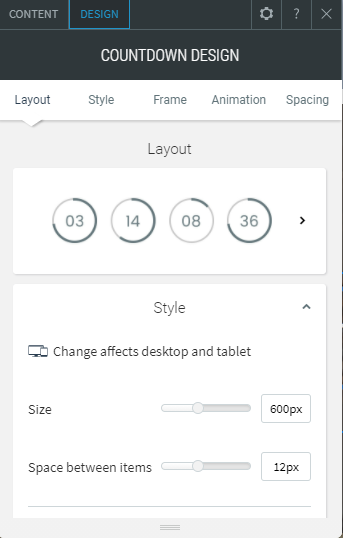 countdown duda widget