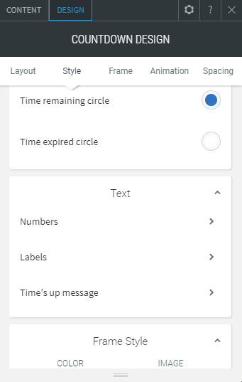 countdown duda widget