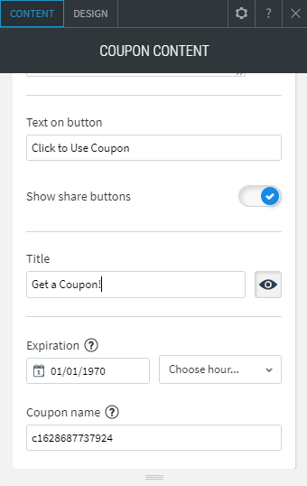 coupon widget