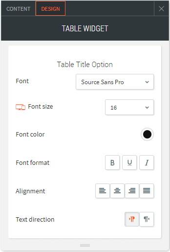 responsive table widget
