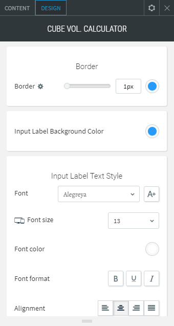 cube volume calculator widget