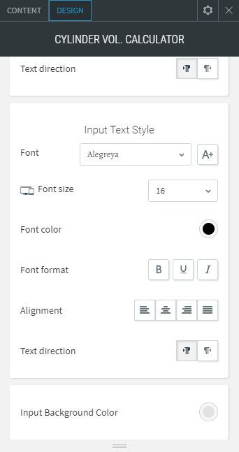 cylinder volume calculator widget