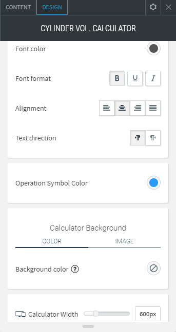 cylinder volume calculator widget