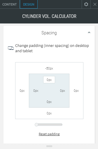 cylinder volume calculator widget