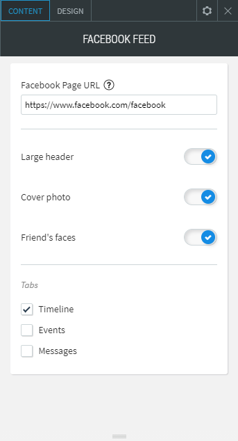 facebook feed widget